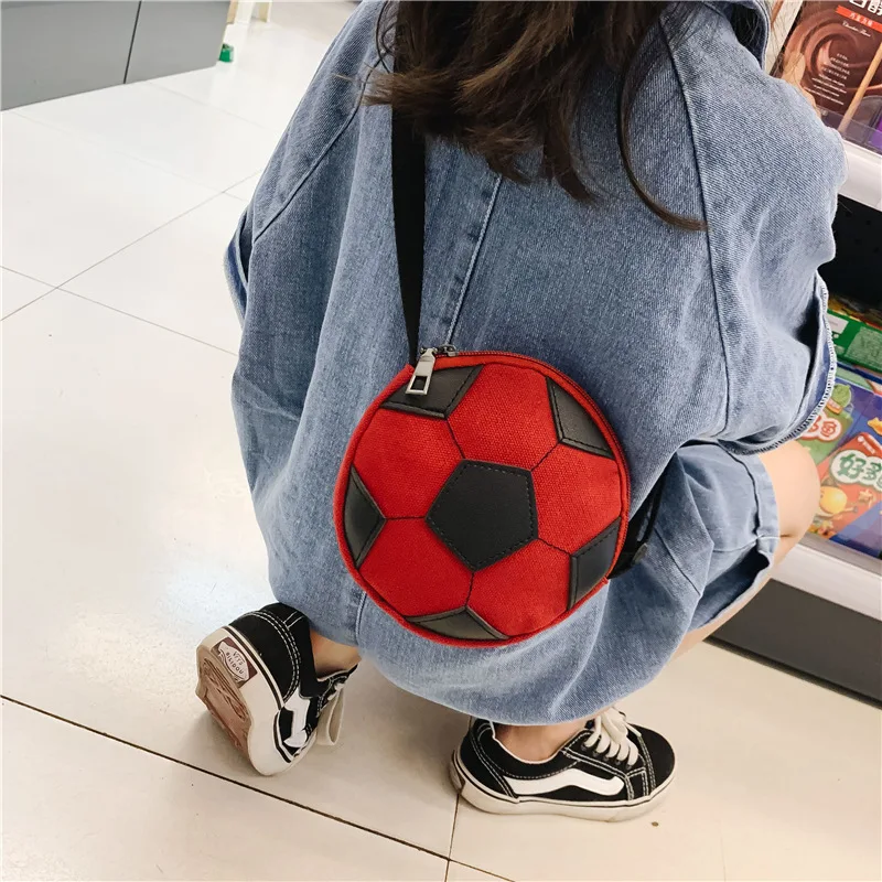 

Cool Football Shoulder Bag 2019 Summer New Style Fabric Canvas Mobile Phone Bag Pattern Mini Canvas Bag Women's Shoulder