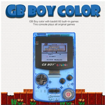 

GB Boy Colorful Color Handheld Game Player 2.7" Portable Classic Game Console Consoles With Backlit 66 Built-in Games Video game