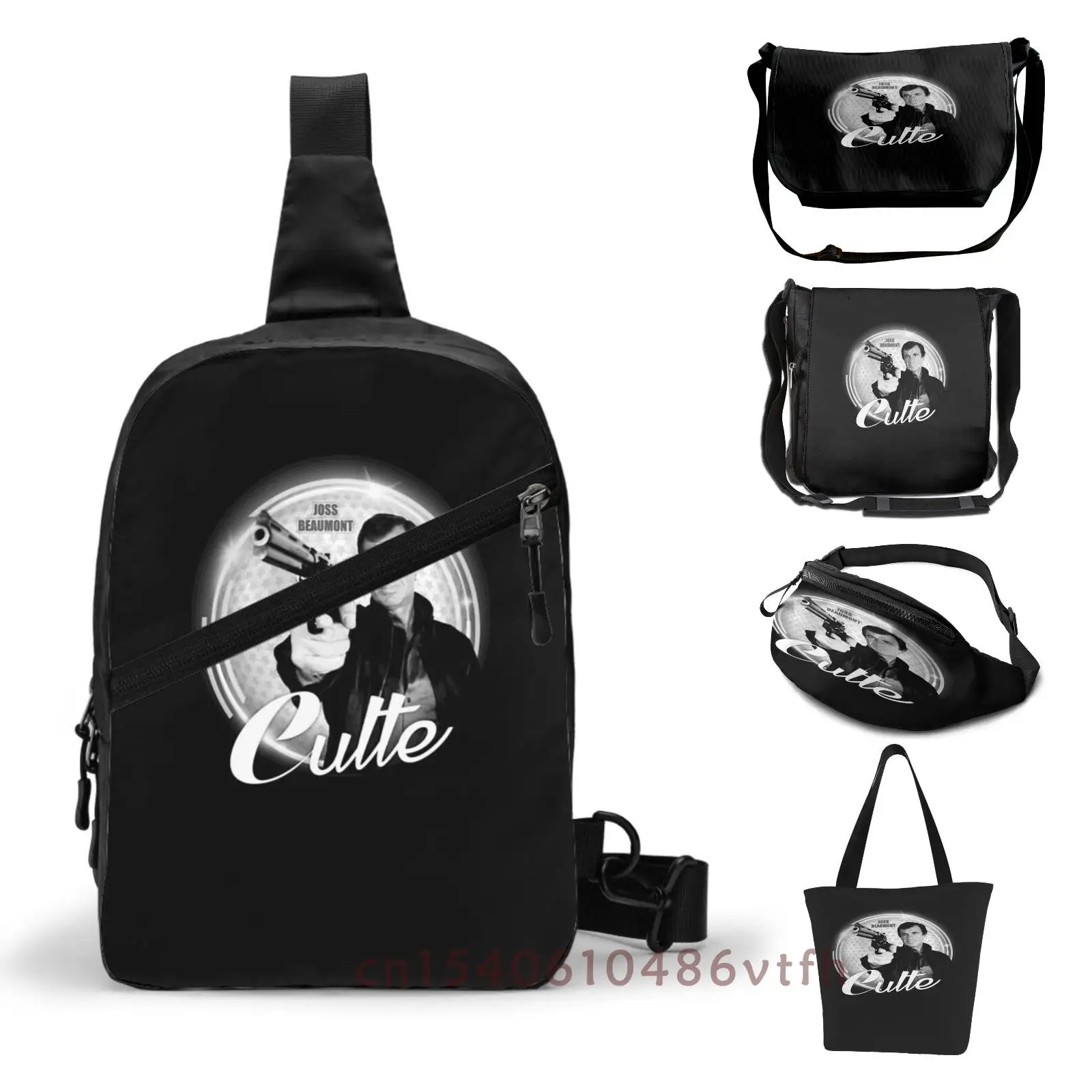 Belmondo-Bolso pecho funcional para hombre y mujer, bolsa de calle de adoración, riñonera negra con cinturón, bandolera de hombro - AliExpress