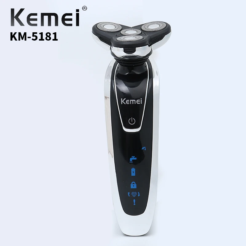 

Kemei New Electric Shaver Three-Blade Electric Razor Men's Facial 4D Floating Men's High-Quality Daily Necessities KM-5181