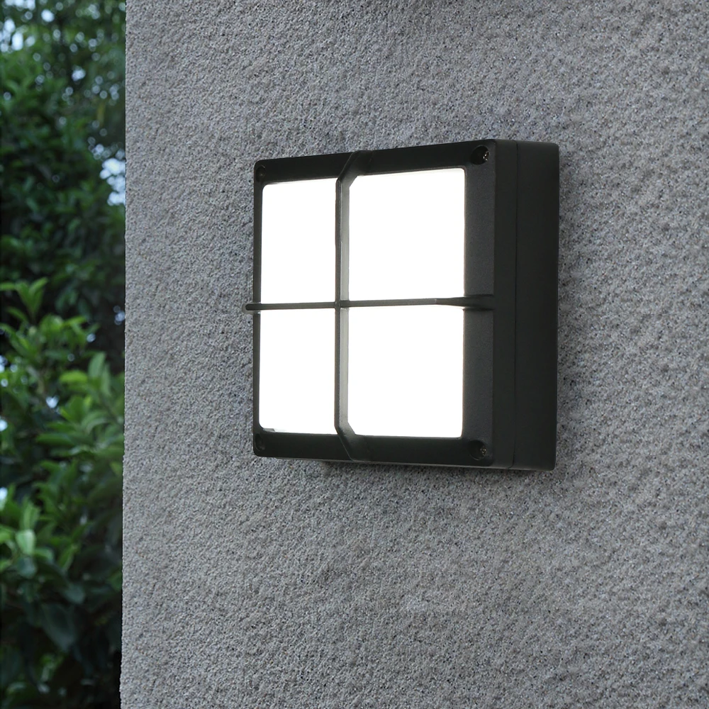Square Led Radar Motion Sensor Outdoor Wall Light Light Control 10W Ip65 Waterproof Wall Lamp Sconce 3 Light Color Changeable Square Led Radar Motion Sensor Outdoor Wall Light Light Control 10W Ip65 Waterproof Wall Lamp Sconce 3 Light Color Changeable