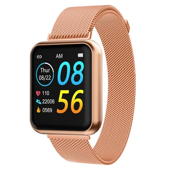 

[Free Gift]Bakeey P90 Smartwatch Wristband Blood oxygen Heart Rate Monitor Weather Display 1.3inch Full Touch Screen Smart Watch