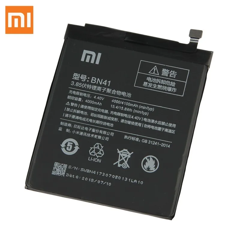 Оригинальная Замена батареи guker BN41 для Xiaomi Redmi Note 4 Hongmi Note4 Pro Note 4X Высококачественная версия MTK Helio X20 4100 мАч
