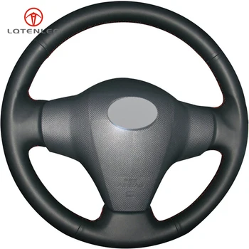 

LQTENLEO Black Artificial Leather DIY Car Steering Wheel Cover for Toyota RAV4 2006-2012 Vios 2008-2013 Yaris 2007-2011