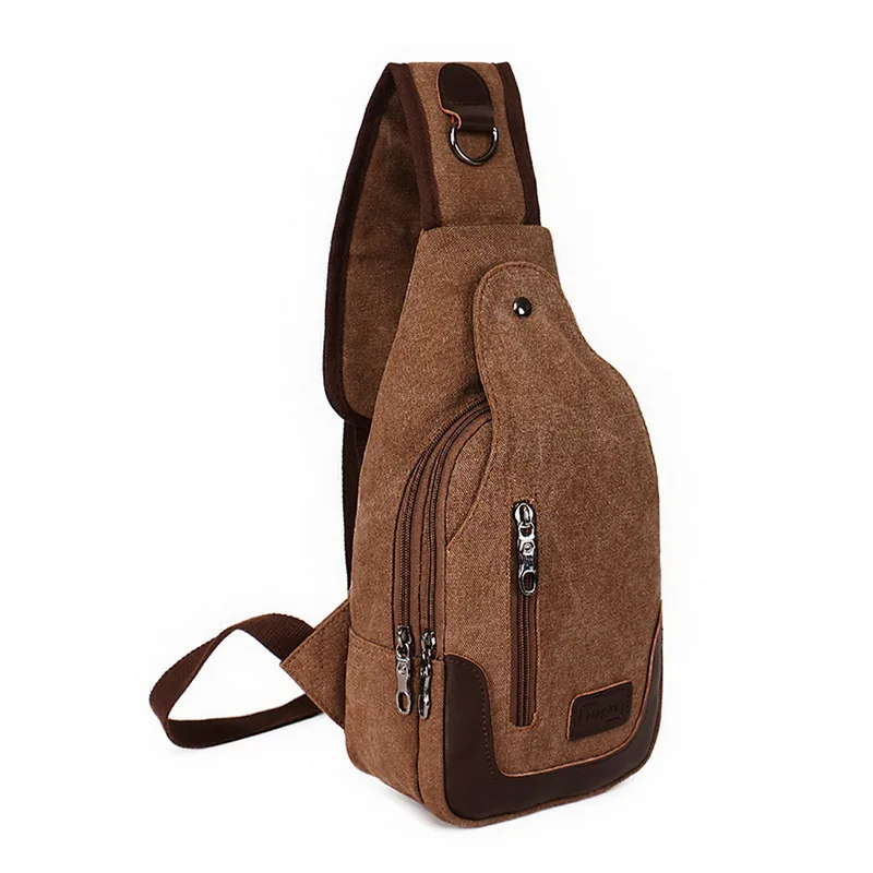 Кожаные сумки для отдыха с USB зарядкой, мужская сумка на плечо на молнии, Мужская нагрудная сумка с отверстием для наушников, функциональные дорожные кожаные сумки через плечо