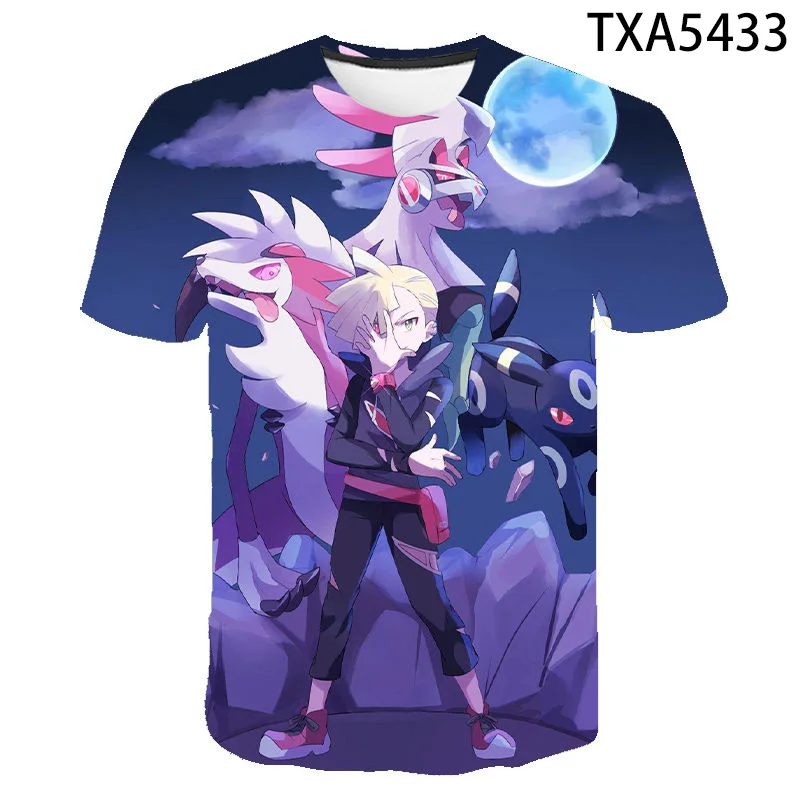 2022 Summer Casual Fashion Cartoon Anime 3D Print T-shirt Men Women Children Cool Streetwear Short Sleeve Boy Girl Kids Tops Tee | Мужская