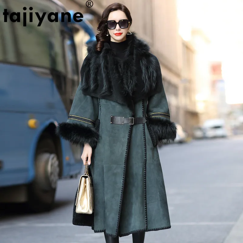 

Fox Fur Coat Real Genuine Leather Jacket Autumn Winter Coat Women Clothes 2021 Korean Sheepskin Tops Abrigo Mujer BT18Y151