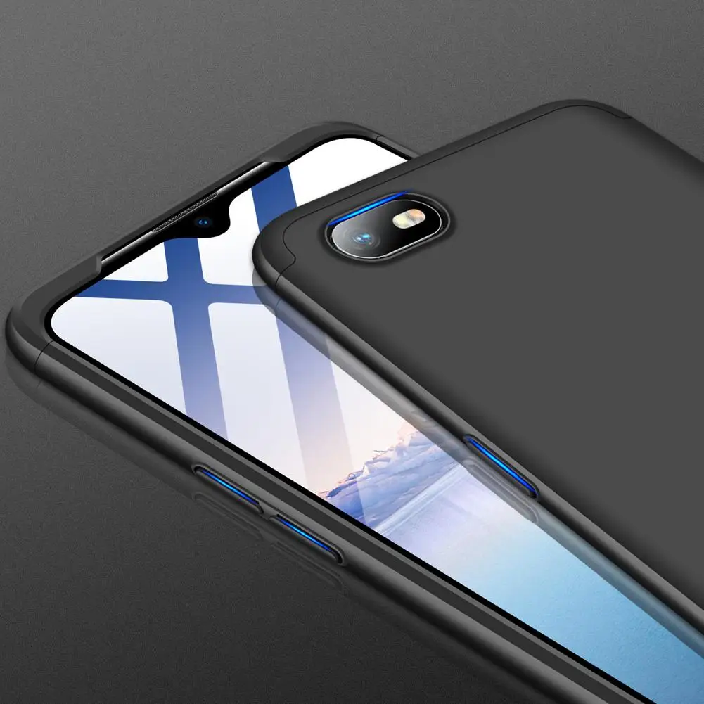 Для OPPO Realme C2 ультра тонкий ПК задняя крышка нескользящий противоударный 360 градусов полный защитный чехол