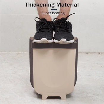 

Wall Mounted Folding Food Waste Bin Kitchen Trash Can for Bathroom Car FAS6