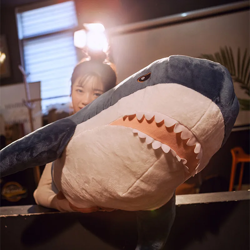 Giant Simulation Russia Shark Skin Pillows Plush Fish Pillow Toys Lifelike Appease Soft Animal Kids Baby Toy Child Gift | Игрушки и