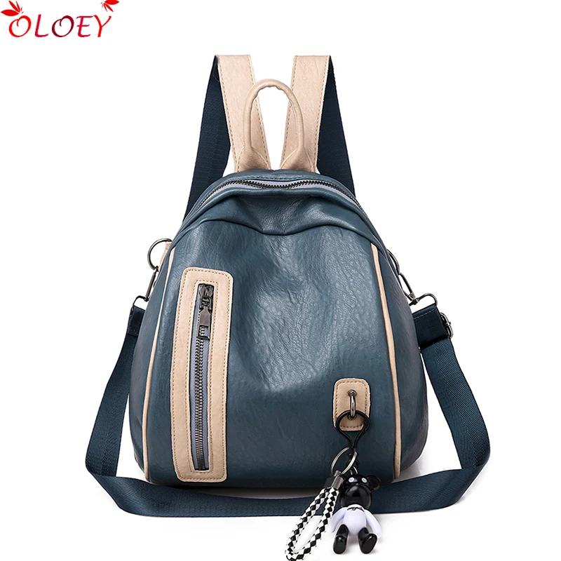 

New Fashion Women Backpack 2019 High Quality PU Leather Backpacks for Teenage Girls Female School Multifunction Bag Mochila