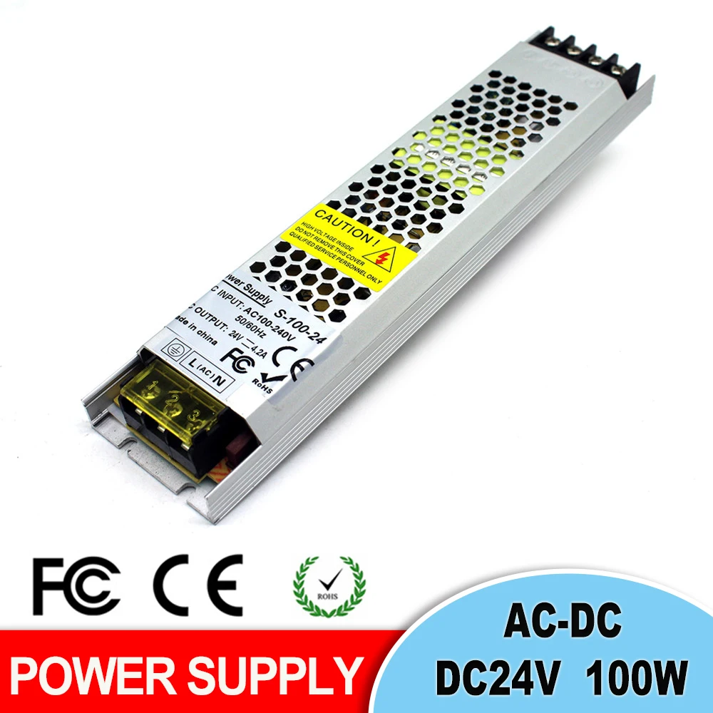 Ультратонкий источник питания DC 24V 72W 100W 120W 150W 180w 200W 250W 300W 350W 360W 400W Трансформаторы