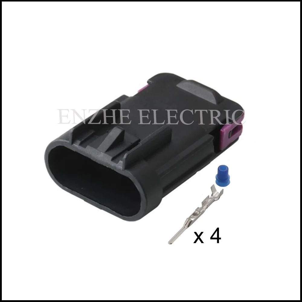 

100SET 15487755 car male cable 15487756 Wire harness socket 4 pin Connector automotive plug Include terminal seal DJ7045D-1.5-11