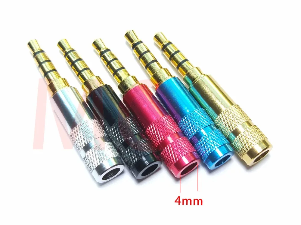 100pcs mini 3 5mm 4 Pole Male Repair Headphone Jack Plug Metal Audio Soldering Selling