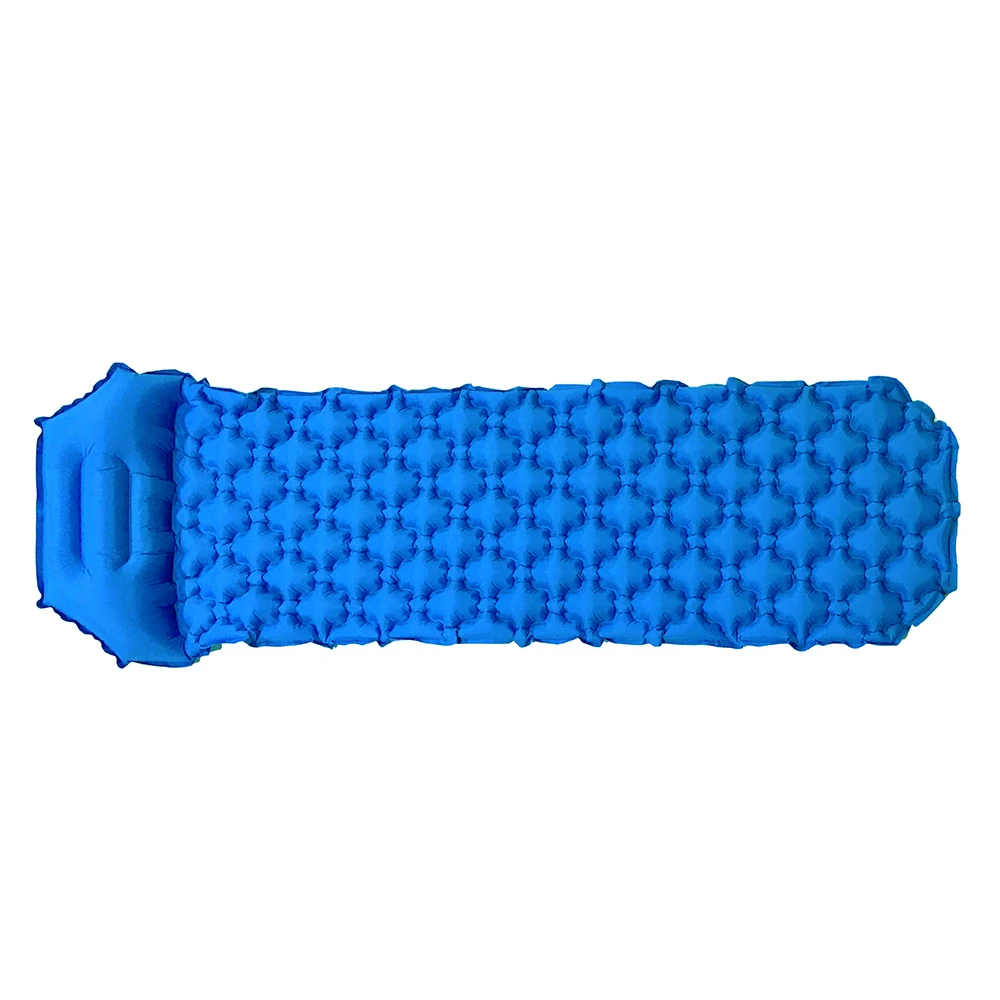 Light blue Надувной матрас для отдыха на открытом воздухе спальный мешок коврик быстрое наполнение воздуха водонепроницаемый туристический коврик матрас с подушкой спальный коврик - Цвет: Light blue