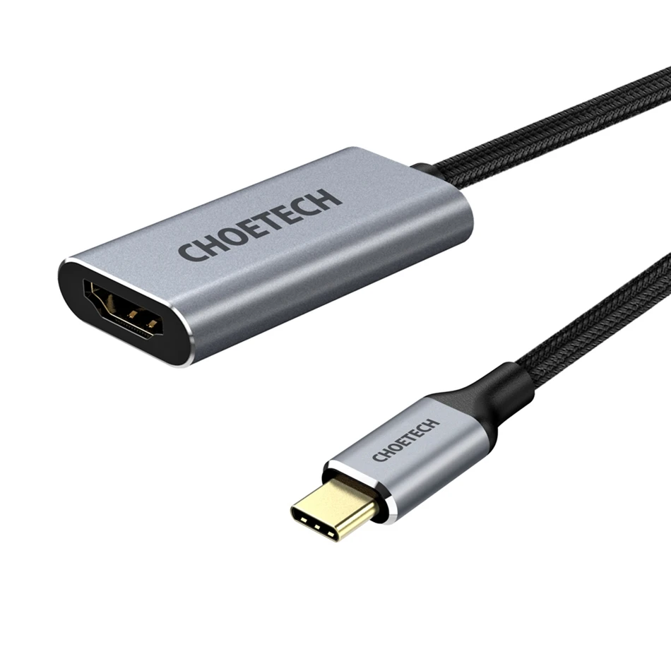 CHOETECH USB C к цифровому av-адаптеру usb type C к HDMI HUB 4 k@ 60Hz плетеный кабель Thunderbolt 3 совместим с iPad MacBook Pro
