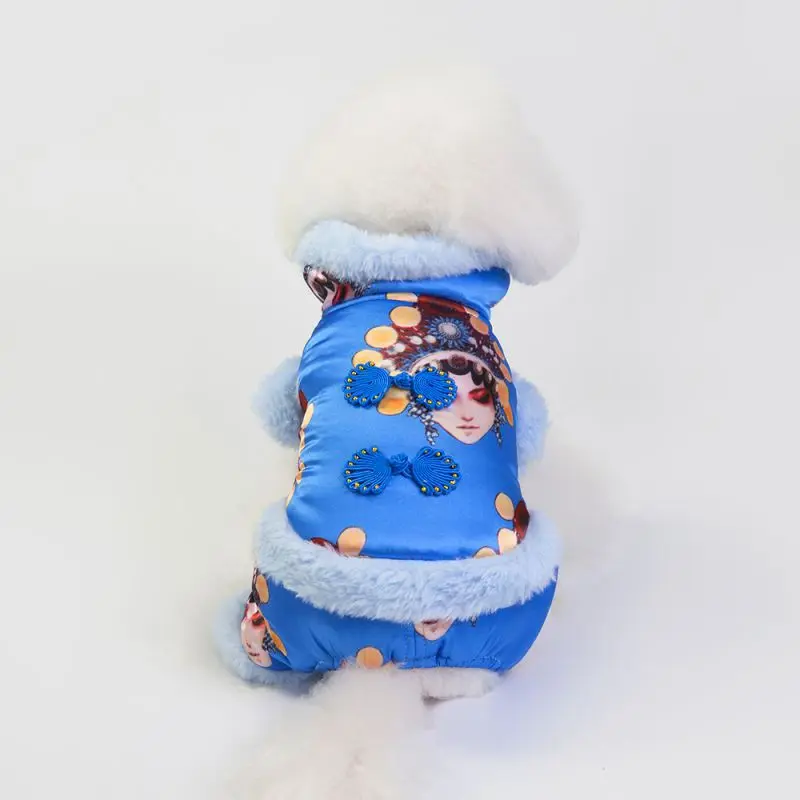 Одежда для собак в китайском стиле; утепленная куртка для собак; комбинезон для щенка; костюм; теплая зимняя одежда для собак; Ropa Para Perros; пальто