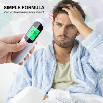 

Household Digital LCD Backlight Non-Contact Thermometer ℃/℉ Adult Baby Infrared Forehead Thermometer Temperature Measurement