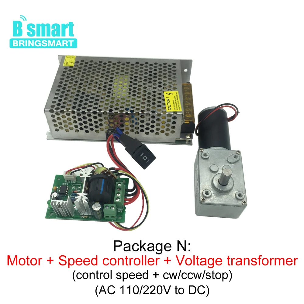 Bringsmart мин червячный мотор шестерни DC 12V 24V высокий крутящий момент обратный редуктор вращающийся стол дверь самоблокирующийся мини-мотор