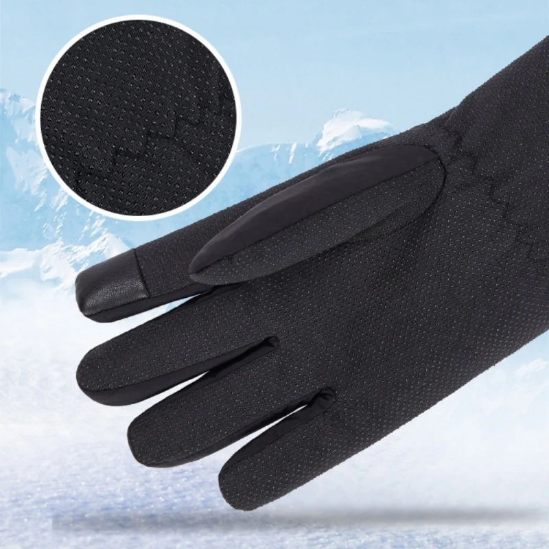 Унисекс зимние лыжные перчатки с сенсорным экраном теплые водонепроницаемые ветрозащитные флисовые сноубордические мотоциклетные перчатки Зимние перчатки