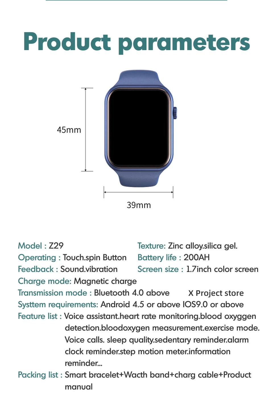 Z29 ultra smartwatch Clearance