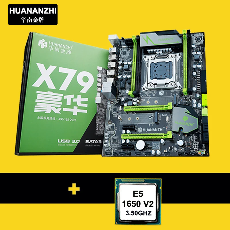 Материнская плата HUANAN ZHI X79 со скидкой, материнская плата с M.2 слотом SATA3.0, материнская плата с ЦП Xeon E5 1650 V2 3,5 ГГц SR1AQ Материнская плата HUANAN ZHI X79 со скидкой, материнская плата с M.2 слотом SATA3.0, материнская плата с ЦП Xeon E5 1650 V2 3,5 ГГц SR1AQ