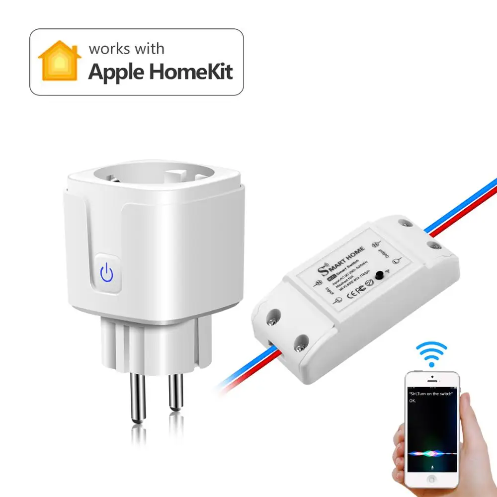 Умная розетка Apple Homekit настенная с Wi-Fi штепсельная вилка европейского стандарта
