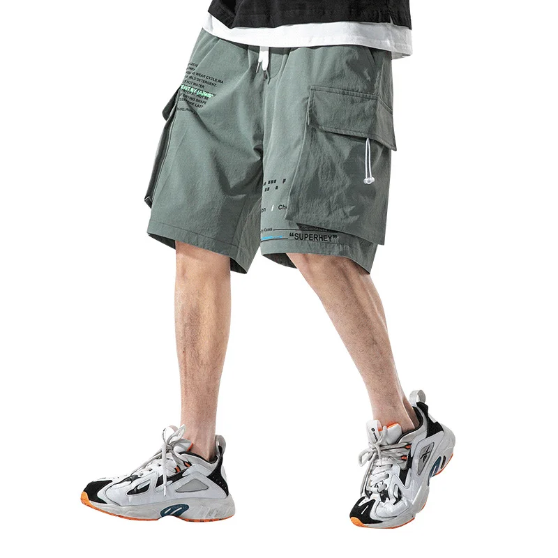 

Men Clothing Japanese 2020 New Sport Breathable Quick Dry Shorts Men Streetwear Casual Shorts Hip Hop Loose Letters Cargo Pants