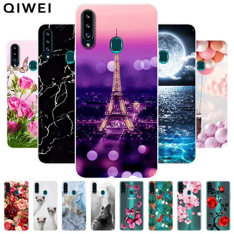 Чехол-накладка для Samsung Galaxy A20S тонкий прозрачный мягкий ТПУ силиконовый |