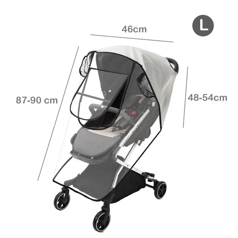 Waterproof Transparent Baby Stroller Rain Cover with Zipper Access
