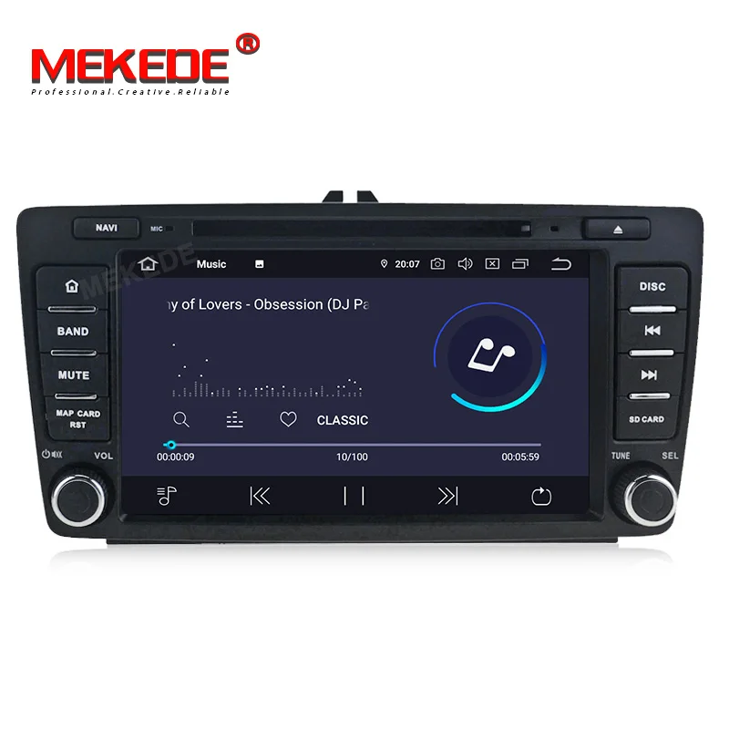 Excellent MEKEDE PX5 4+64G  android 9.0 car dvd gps navigation player For SKODA Octavia 2009-2013 car radio Multimedia stereo 8 core 1