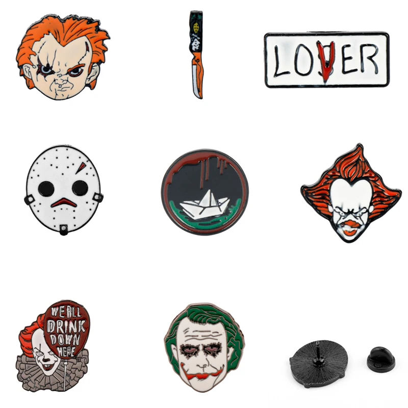 Эмалированные булавки Pennywise Stephen King's IT DC Batman Joker ювелирные изделия из фильма