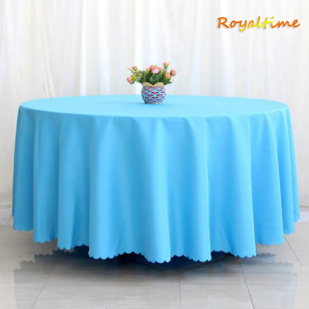 Light Blue Polyester Tablecloth