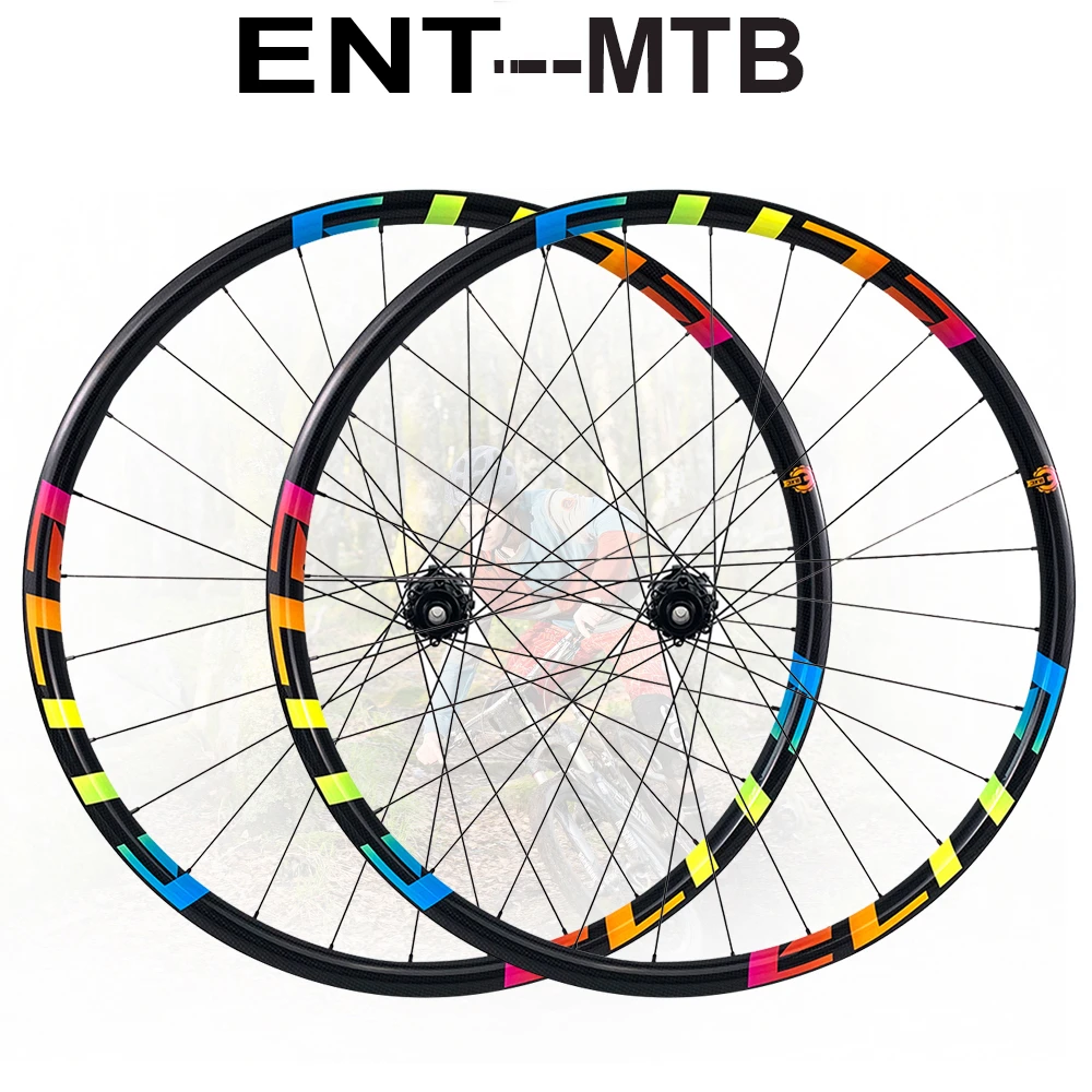 Carbon Mtb Wheels 29er 27*24mm Width Hookless 28H Xc Mountain Bike