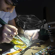 NEWACALOX EU 220V Welding Fume Extractor with Energy-saving Lamp Table Clip Welding Maintenance Auxiliary Tools Soldering Tool