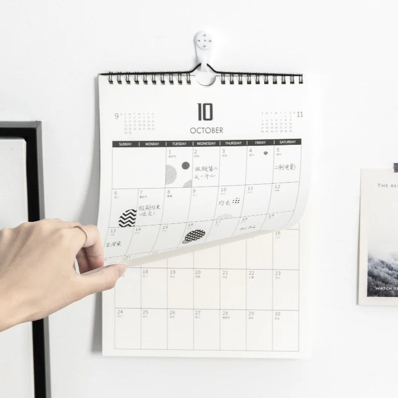 Настенный бумажный календарь офисная школа ежедневный планировщик заметки большая учеба новогодний план календарь расписание Органайзер дня