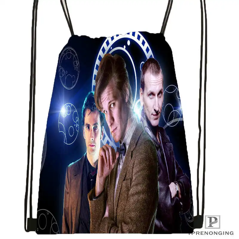 Customdoctor_who_brokenglassDrawstring рюкзак сумка для мужчин и женщин милый рюкзак(черная спинка) 31x40 см#20180611-03-152