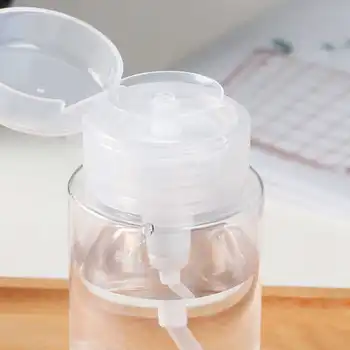 

160ml Makeup Nail Art Polish Remover Pump Dispenser Empty Bottle Liquid Holder Makeup Container PP Press Bottle Traveling Set