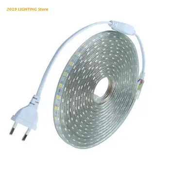 

220V LED Strip Light 120LEDs/m Flexible High Brightness LED Light with EU Plug