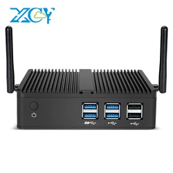 XCY Fanless Mini PC Intel Core i7 4500U 4GB/8GB RAM 128GB/256GB SSD 300Mbps WiFi Gigabit Ethernet HDMI VGA HTPC Windows 10