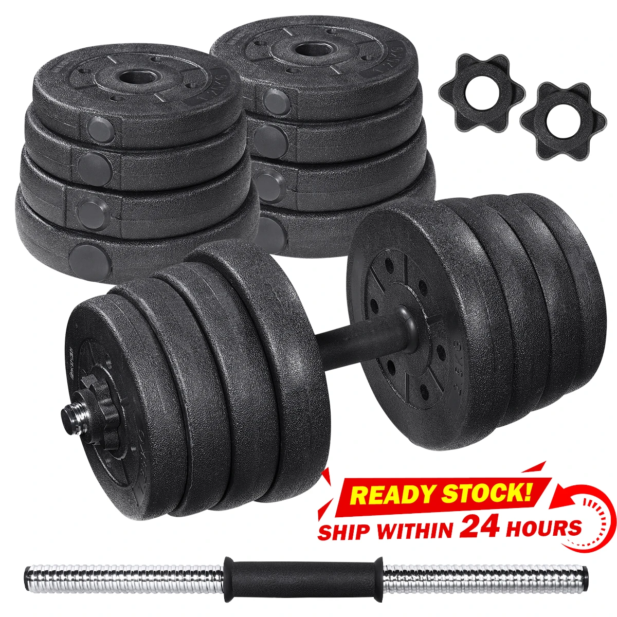 24pcs Of 1 Set 30kg Weight Dumbbell Fitness Dumbbells Detachable Diy Barbell Equipment Arm Muscle Trainer Exercise Body Workout Outdoor Fitness Equipment Aliexpress
