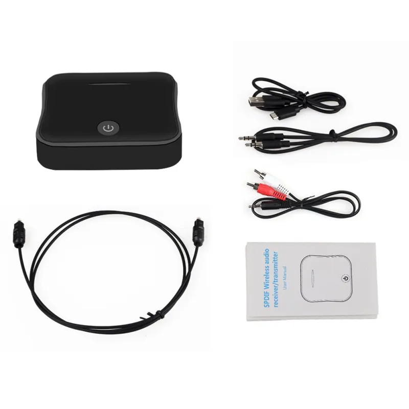 Bluetooth 5,0 передатчик приемник CSR8675 APTX HD LL Bt аудио музыка беспроводной USB адаптер 3,5 мм 3,5 AUX Jack/SPDIF/RCA для ТВ ПК - Цвет: Черный