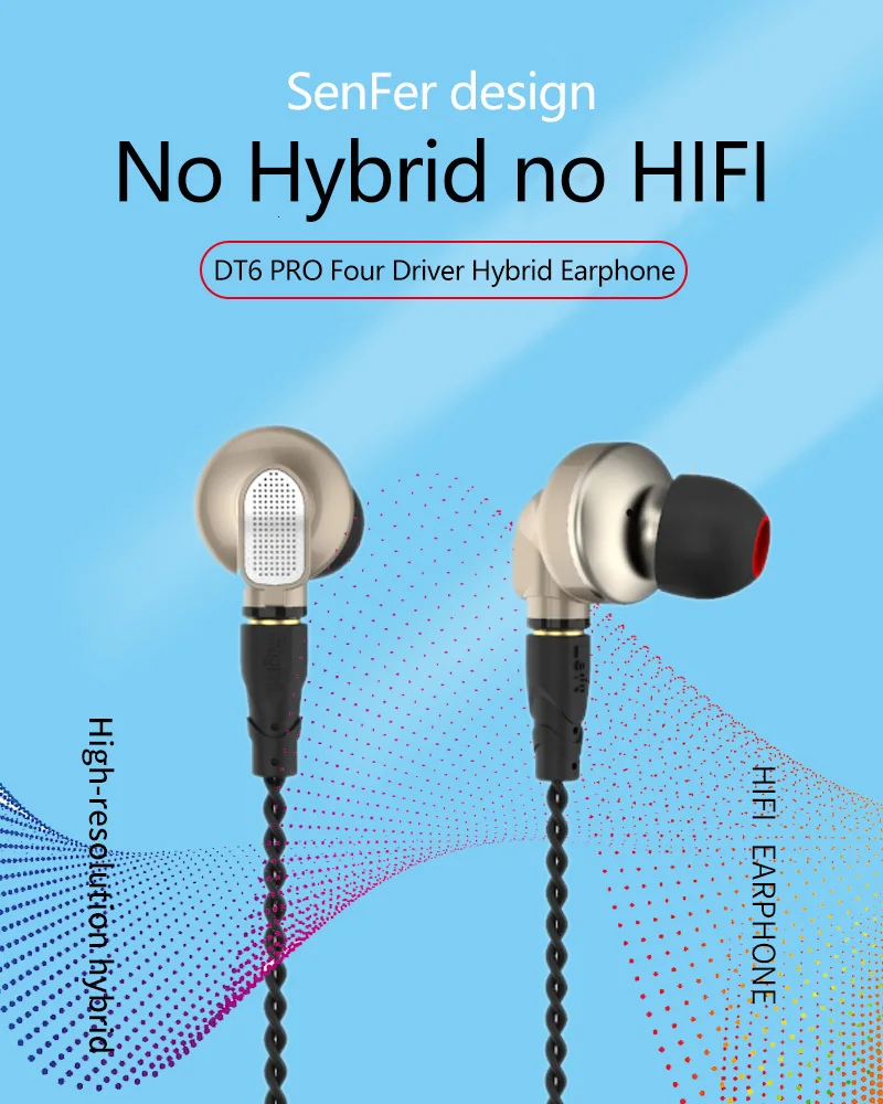 SENFER DT6 PRO 1DD+ 2BA гибридные наушники в ухо HIFI DJ бег спортивные наушники съемный MMCX кабель V90 ZSN DT8 T2 V80 T3