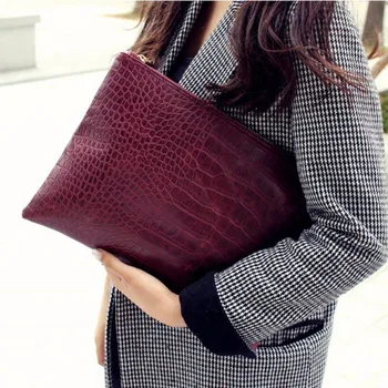 

Fashion Shopping clutch Crocodile pattern women's clutch bag Handbag party women large big New Female Tide Handbag Clutch Bag