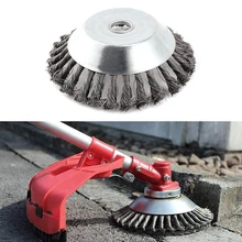 6/8 inch Steel Trimmer Head Garden Weed Steel Wire Brush Break-proof Rounded Edge Weed Trimmer Head for Power Lawn Mower Grass 6/8 inch Steel Trimmer Head Garden Weed Steel Wire Brush Break-proof Rounded Edge Weed Trimmer Head for Power Lawn Mower Grass
