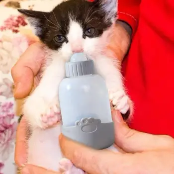 

5pcs 100ml Pet Feeding Bottle Puppy Dog Cat Nursing Milk Water Bowl with Portable Replacement Nipple Washing Brush