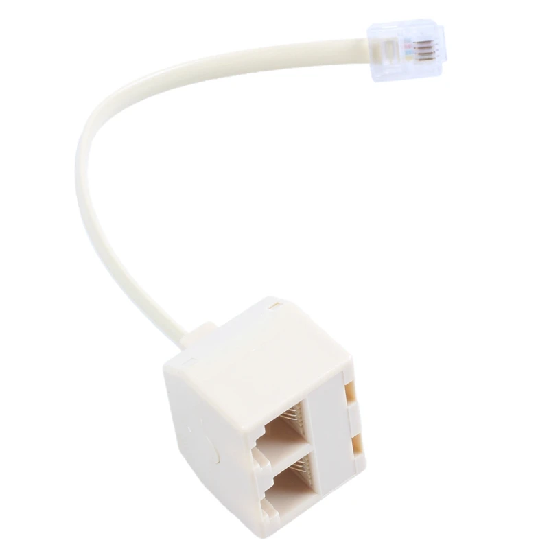RJ 11 6P 4 C коннектор 2 x jack port M / F сплиттер телефонный адаптер кабель