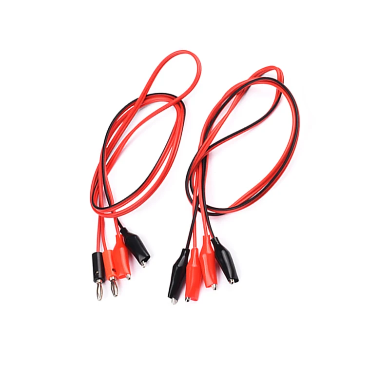 Alligator Clips 1Meter Electrical Alligator Clips Cable Jumper Wire DIY Test Leads Double-Ended Crocodile Test Clips Cords for Multimeter