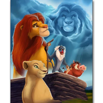 

5D DIY Diamond Painting Lion King Animal Diamond Mosaic Square Drill Full Diamond Embroidery Christmas Decoration Cartoon