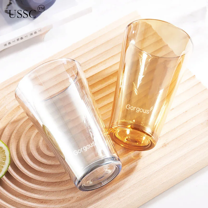 USSC 450ML Nordic Style Sense Of Luxury Breakfast Glass Milk Beer Cola Juice Cold Drink Cups Water Bottle Cup HZ026 | Дом и сад